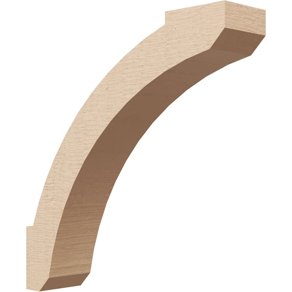 Ekena Millwork 3-inch W x 14-inch D x 14-inch H Lafayette Rough Cedar Woodgrain TimberThane Knee Brace, Primed BRCUR03X14X14LFTRCPR - main
